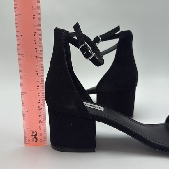 Steve Madden Women's Irenee Suede Heeled Sandal in Black size 10 - Picture 3 of 7